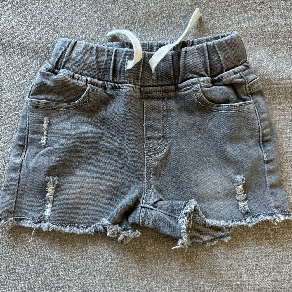 Little Bipsy denim shorts gray wash. Size 2-3T